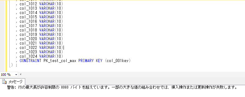 テーブルの項目数 レコード長の制限 Db Sql 技術ブログ