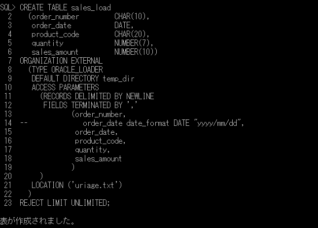外部表 Oracle Db Sql 技術ブログ